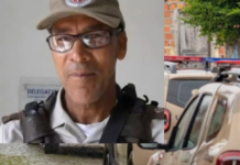Capitão da polícia militar da Bahaia foi sábado tentando defender uma desconhecida de ser agredida