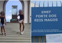 Estudante é chamada de ‘macaca’, irmã mais velha vai tirar satisfação e leva soco na boca em escola da Zona Leste de SP